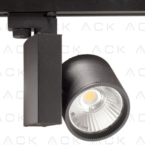 ACK 30W Sıyah 3000K Cob Led Monofaze Ray Armatürü AD30-04001