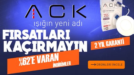 Ack Aydınlatma online satış sitesi aydinlatmadunyam.com