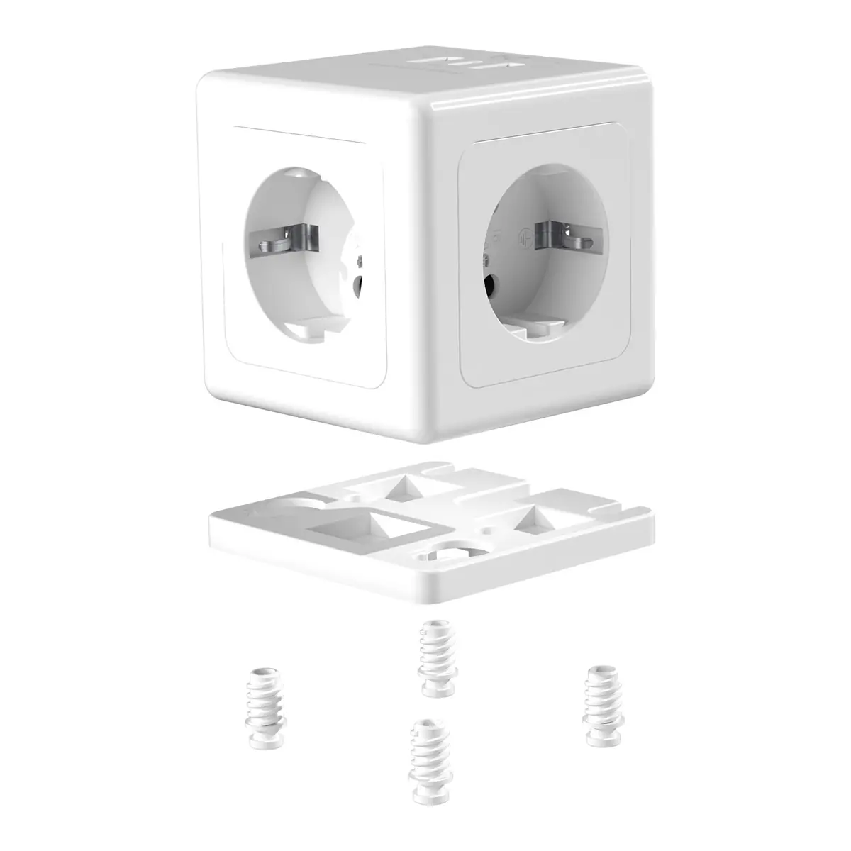 S-link PRZ04 4 Soketli 2 USB 1 Type-C PD20 2M 306 Joule Tam Bakir Küp Beyaz Akim Korumali Priz PRZ04 S-link PRZ04 4 Soketli 2 USB 1 Type-C PD20 2M 306 Joule Tam Bakir Küp Beyaz Akim Korumali Priz (PRZ04) - Görsel 4