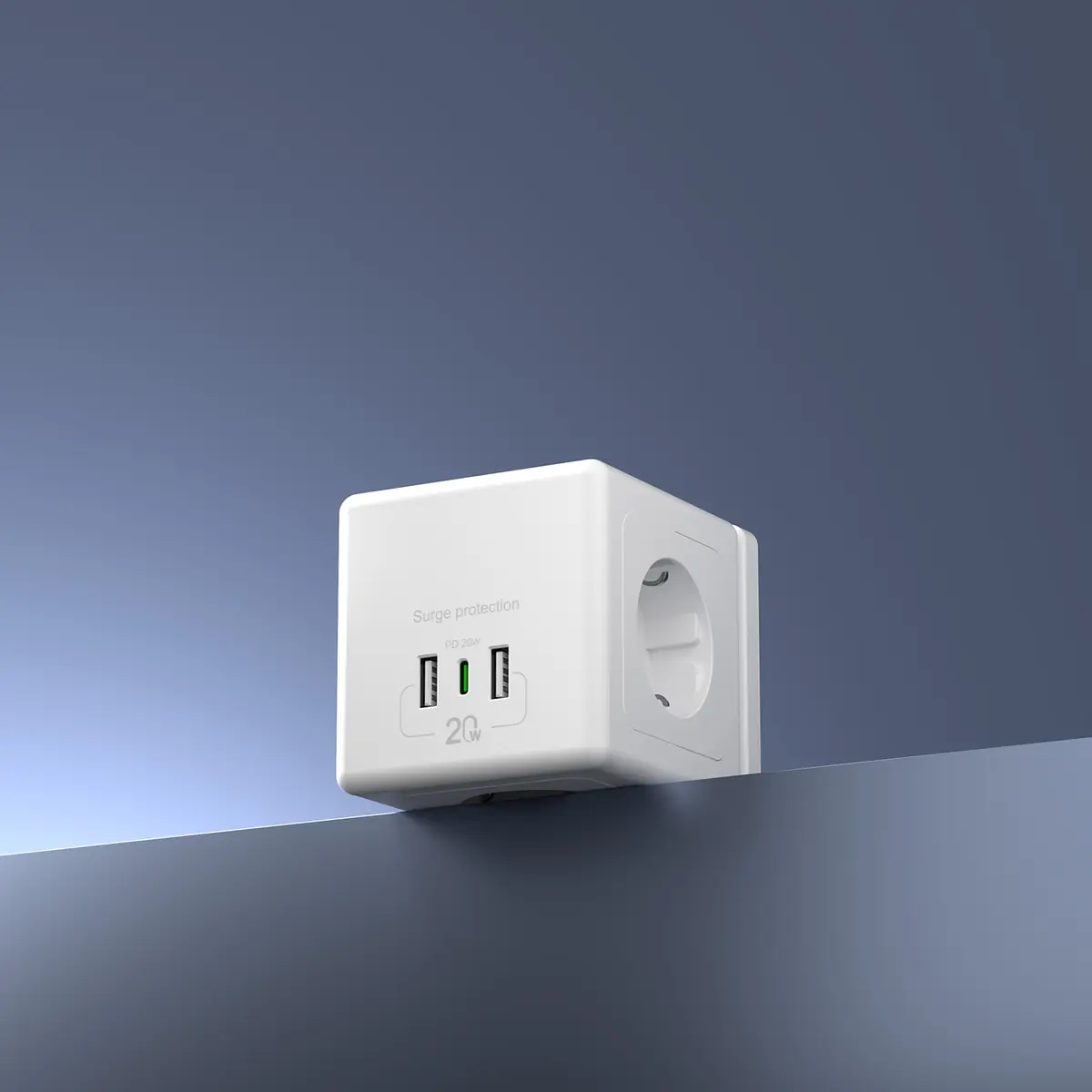 S-link PRZ04 4 Soketli 2 USB 1 Type-C PD20 2M 306 Joule Tam Bakir Küp Beyaz Akim Korumali Priz PRZ04 S-link PRZ04 4 Soketli 2 USB 1 Type-C PD20 2M 306 Joule Tam Bakir Küp Beyaz Akim Korumali Priz (PRZ04) - Görsel 6