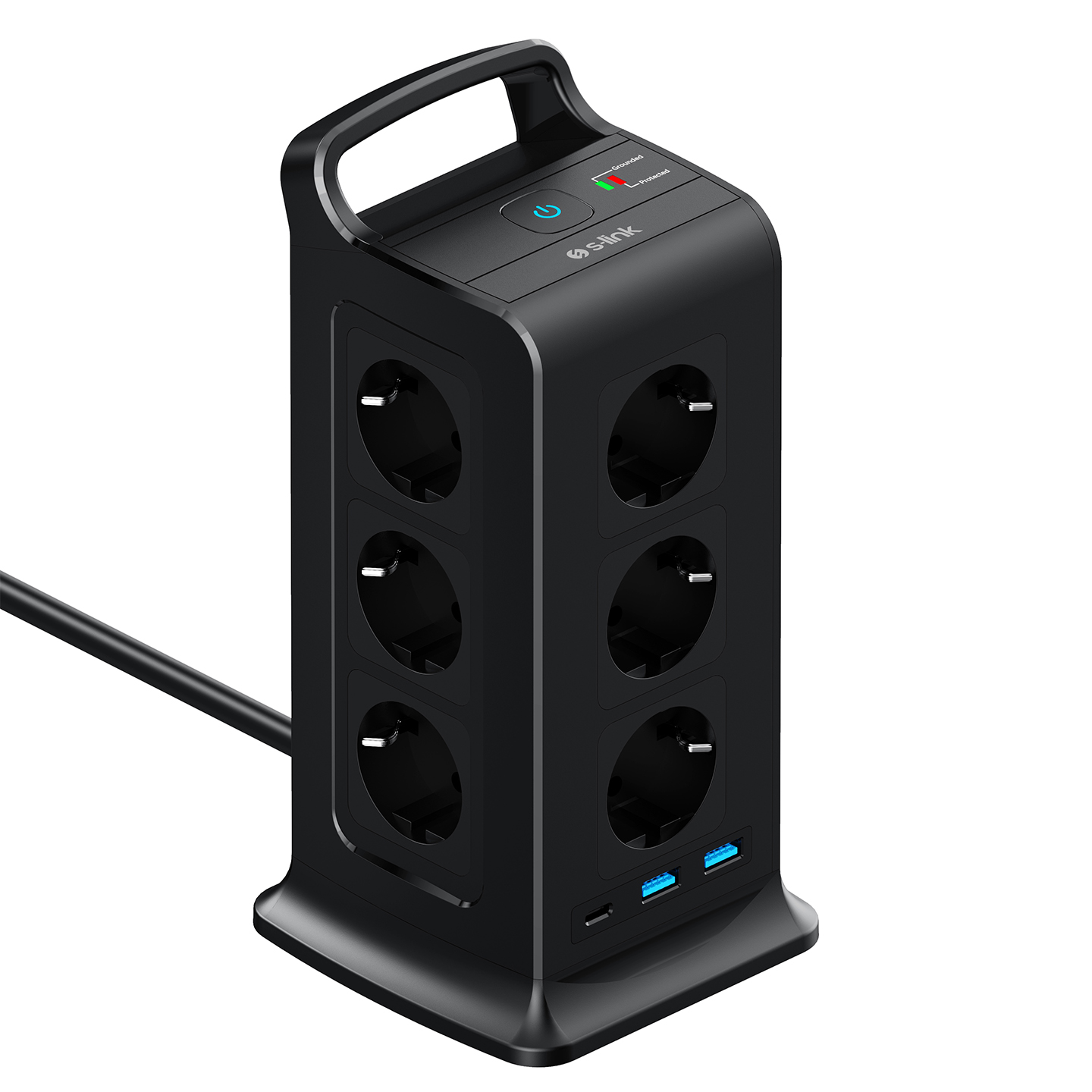 S-Link Prz02 Akim Koruma Grup Priz Voltbar 12 Soketli 2*Usb+Type-C Pd Hizli Sarjli 2M 1050 Joule Tam Bakir Kablolu Kule Akim Koruma Grup Priz Sl-Prz02 S-Link Prz02 Akim Koruma Grup Priz Voltbar 12 Soketli 2*Usb+Type-C Pd Hizli Sarjli 2M 1050 Joule Tam Bakir Kablolu Kule Akim Koruma Grup Priz (Sl-Prz02) - Görsel 7
