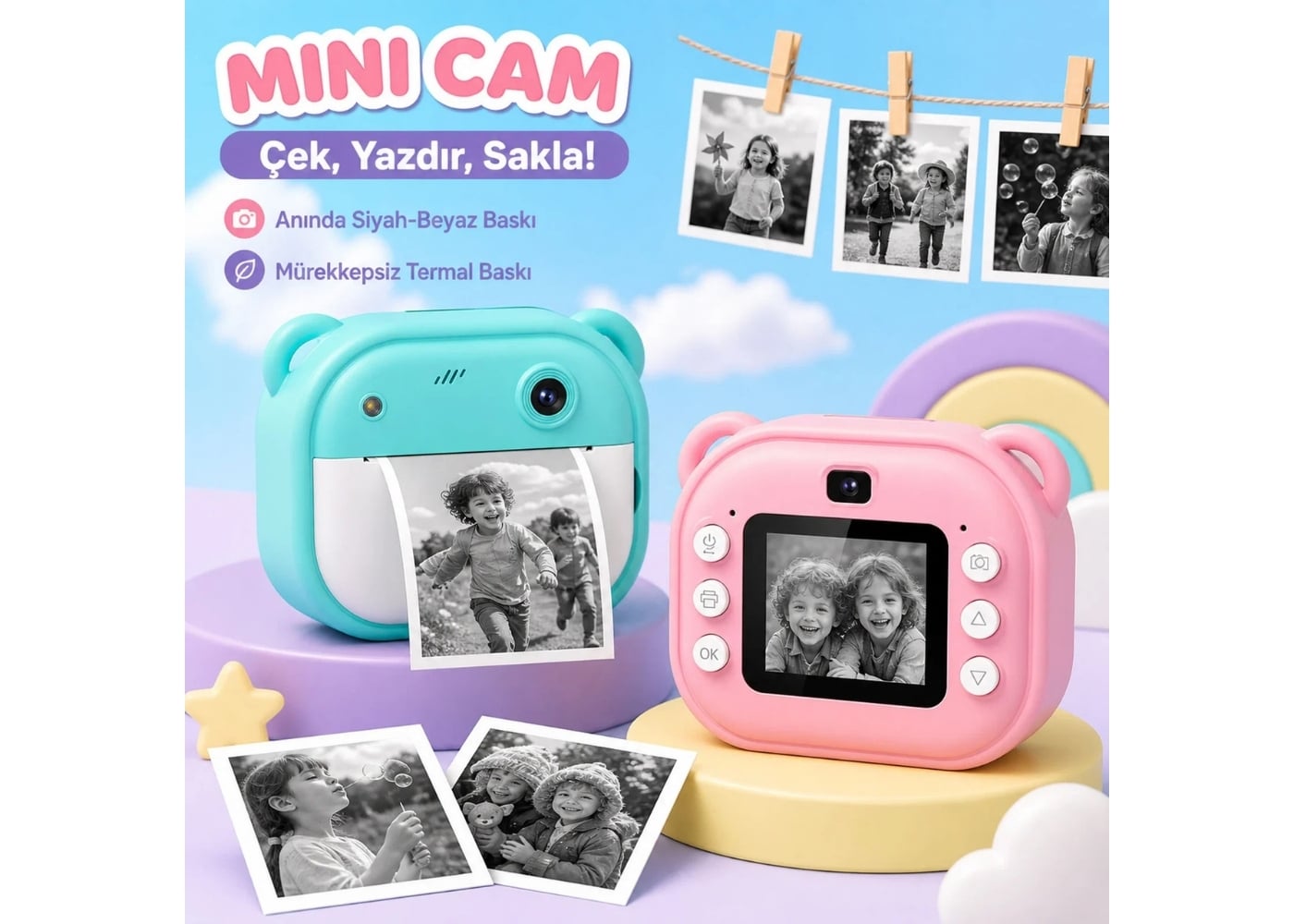 Katjmer Kj/Mc-001 Minicam Çocuk Kamerasi (Ayd-KjMc-001) - Görsel 4