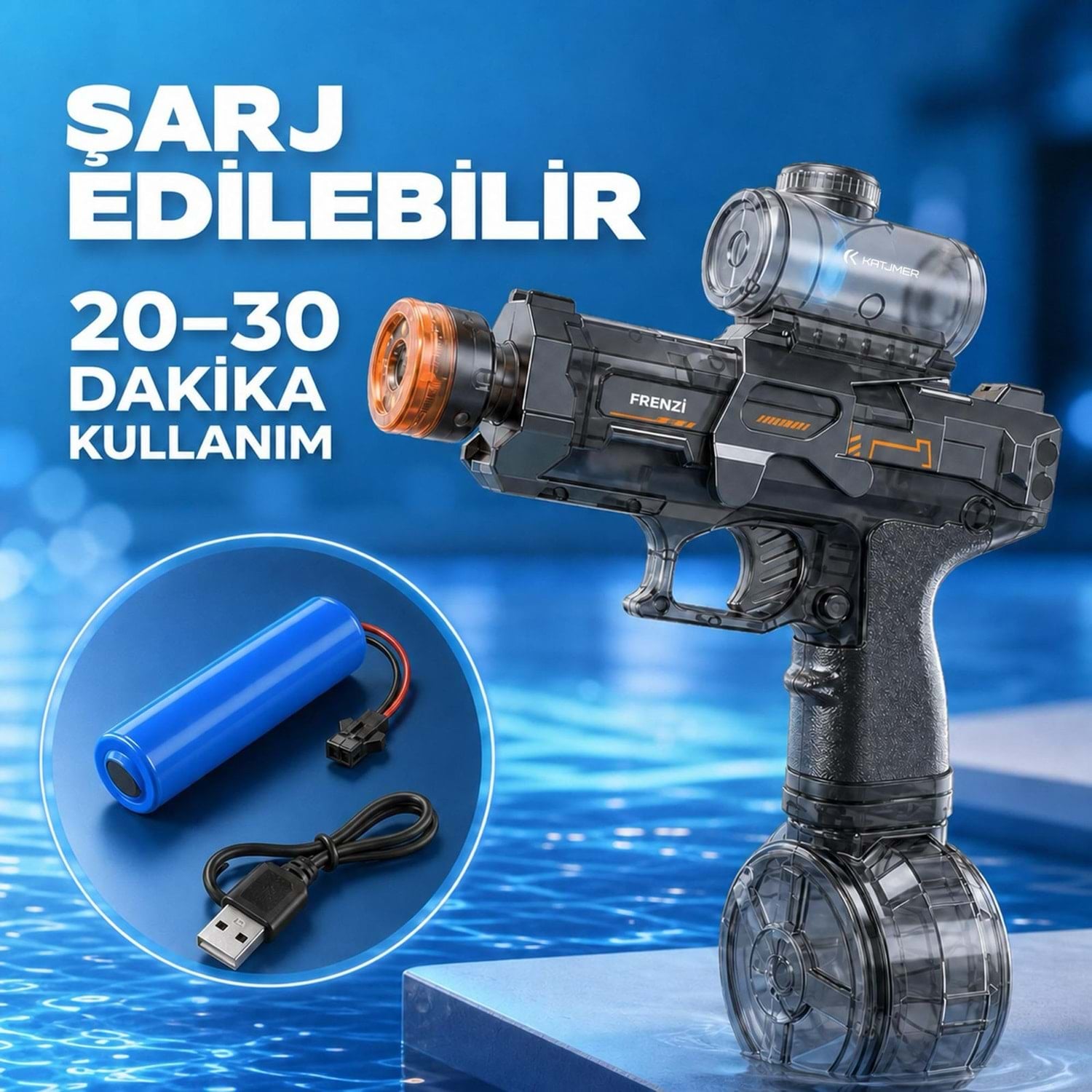 Katjmer Frenzi Şarjlı Su Tabancası (Ayd- Cy-155) - Görsel 1