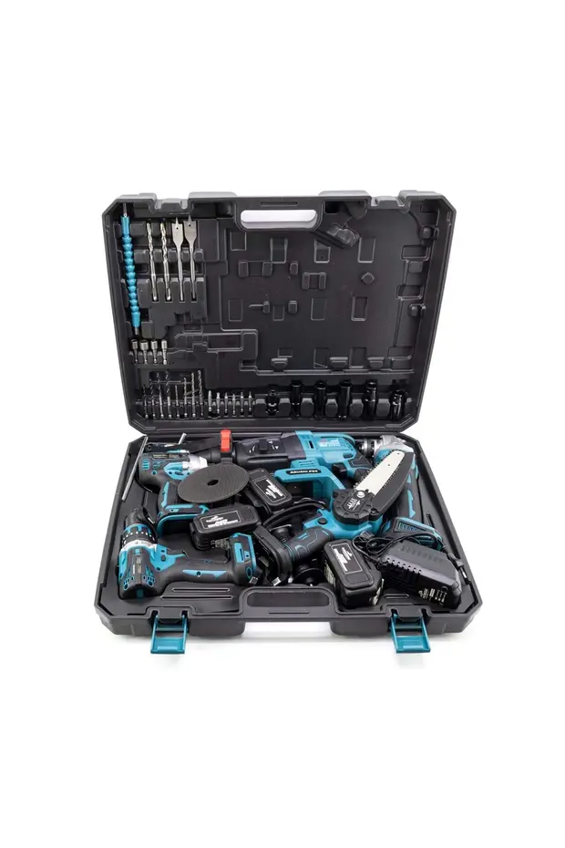 CHELİKBEİ MK350 5'li Şarjlı Profesyonel Set (Budama Testeresi + Matkap + Somun Sıkma + Spiral + Hilti) CB0058 CHELİKBEİ MK350 5'li Şarjlı Profesyonel Set (Budama Testeresi + Matkap + Somun Sıkma + Spiral + Hilti) (CB0058) - Görsel 1