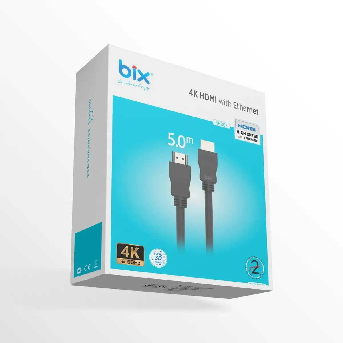 Bix 5 Metre NHD05 4K 60Hz Yüksek Hızlı Ethernet ve HDMI Kablosu NHD05 Bix 5 Metre NHD05 4K 60Hz Yüksek Hızlı Ethernet ve HDMI Kablosu (NHD05) - Görsel 1