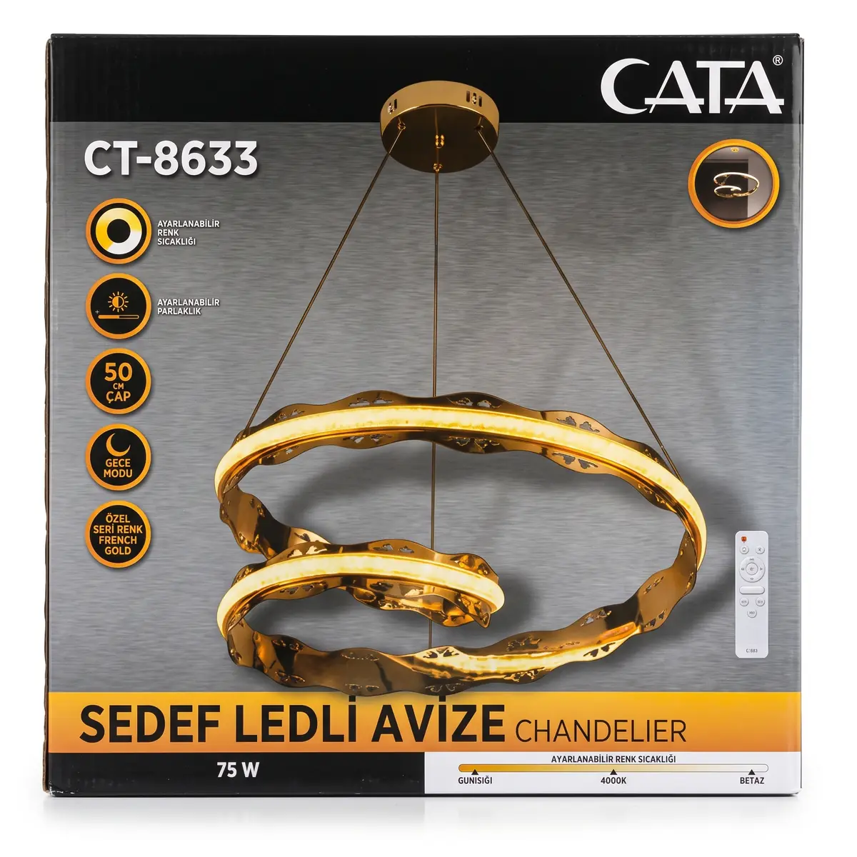 CATA CT-8633 Sedef Ledli Avize CT-8633 CATA CT-8633 Sedef Ledli Avize (CT-8633) - Görsel 2